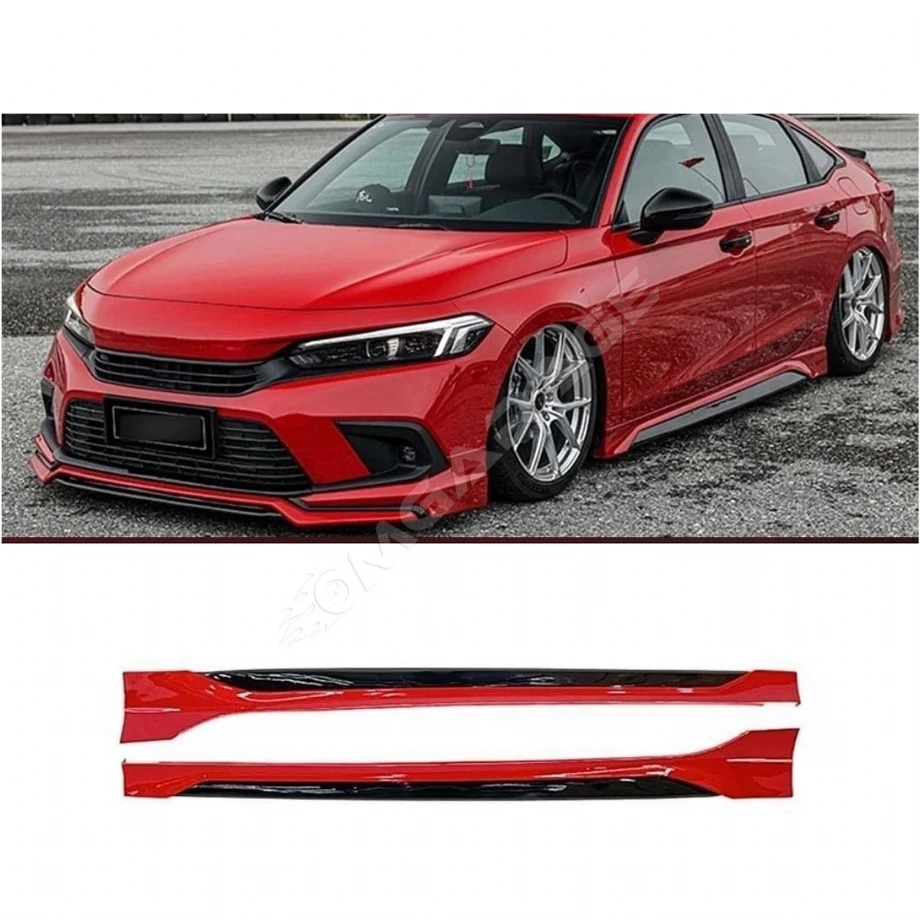 Honda Civic FE1 2022 2023  Yeni Model Marşpiyel Seti Mat Siyah Plastik 2 Adet