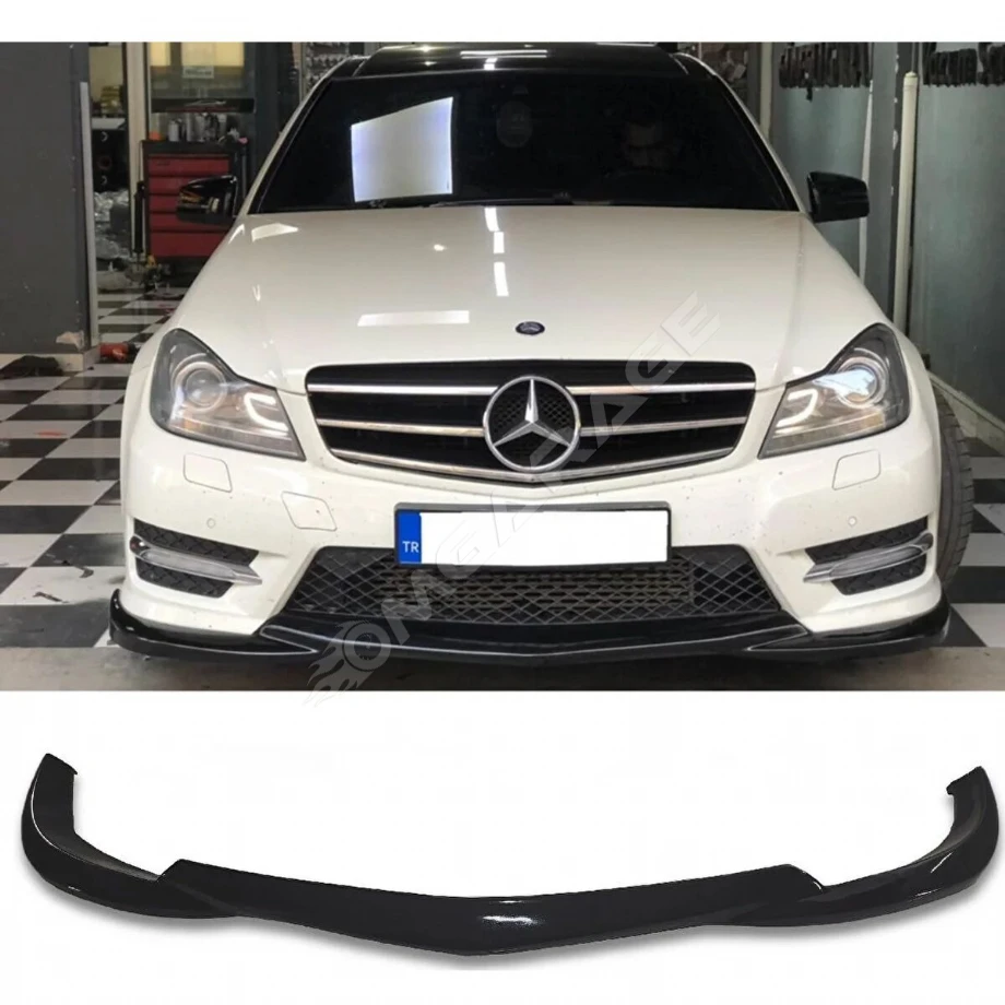 Mercedes W204 C180 Makyajlı Kasa Ön Ek Karlık Mat Siyah Plastik 2011 2012 2013 2014
