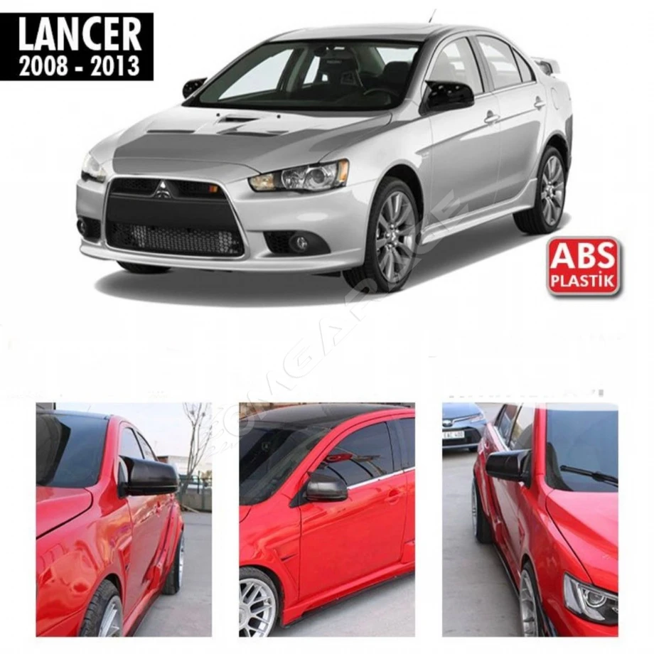 Mitsubishi Lancer Batman Yarasa Ayna Kapağı Piano Black 2008 2009 2010 2011 2012 2013