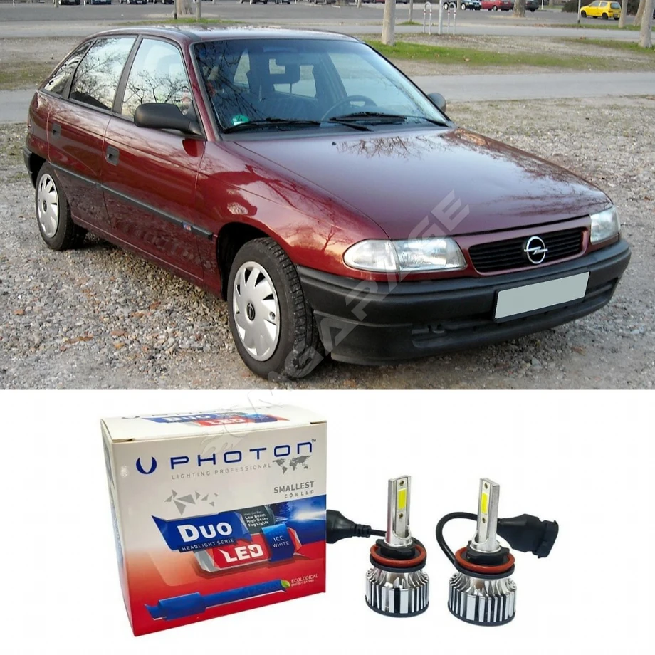 Opel Astra F Led Xenon Uzun + Kısa Far Ampulü H4 Duo Yeni Seri Beyaz 1993-1998