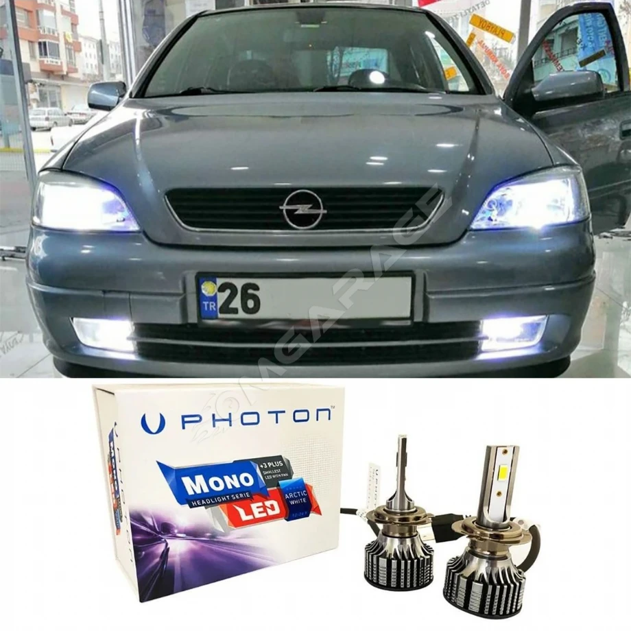 Opel Astra G Led Xenon Kısa Far Ampulü HB3 Mono Yeni Seri Beyaz 1998-2004