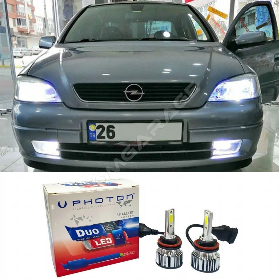 Opel Astra G Led Xenon Sis Far Ampulü H3 Duo Yeni Seri Beyaz 1998-2004