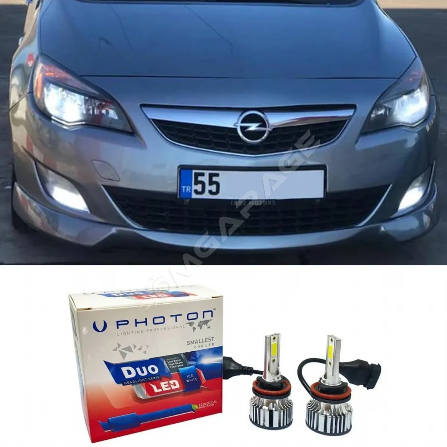 Opel Astra J Led Xenon Kısa Far Ampulü H7 Duo Yeni Seri Beyaz 2009+