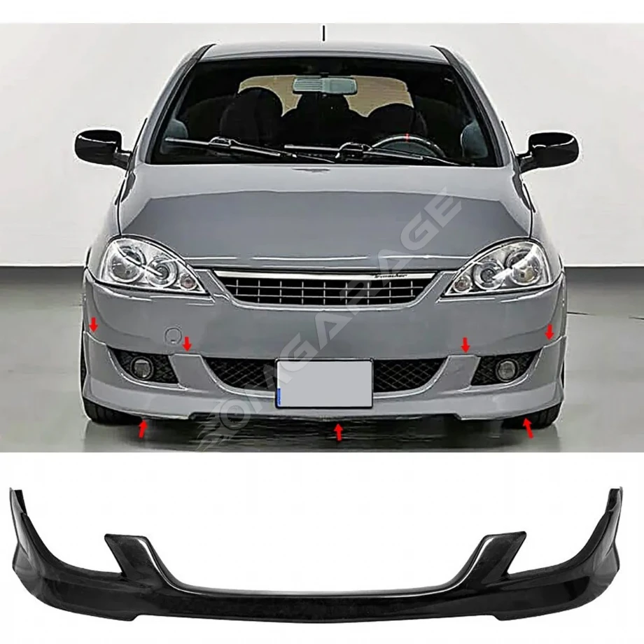 Opel Corsa C Ön Ek Karlık Mat Siyah Plastik 2000 2001 2002 2003 2004 2005 2006 Uyumlu
