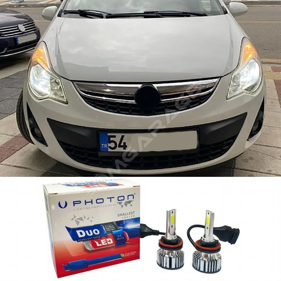 Opel Corsa D Led Xenon Kısa Far Ampulü H7 Duo Yeni Seri Beyaz 2006-2014 Uyumlu