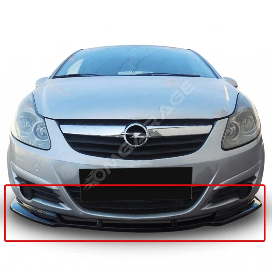 Opel Corsa D Ön Lip Parlak Siyah Ön Ek Plastik 2006 - 2014