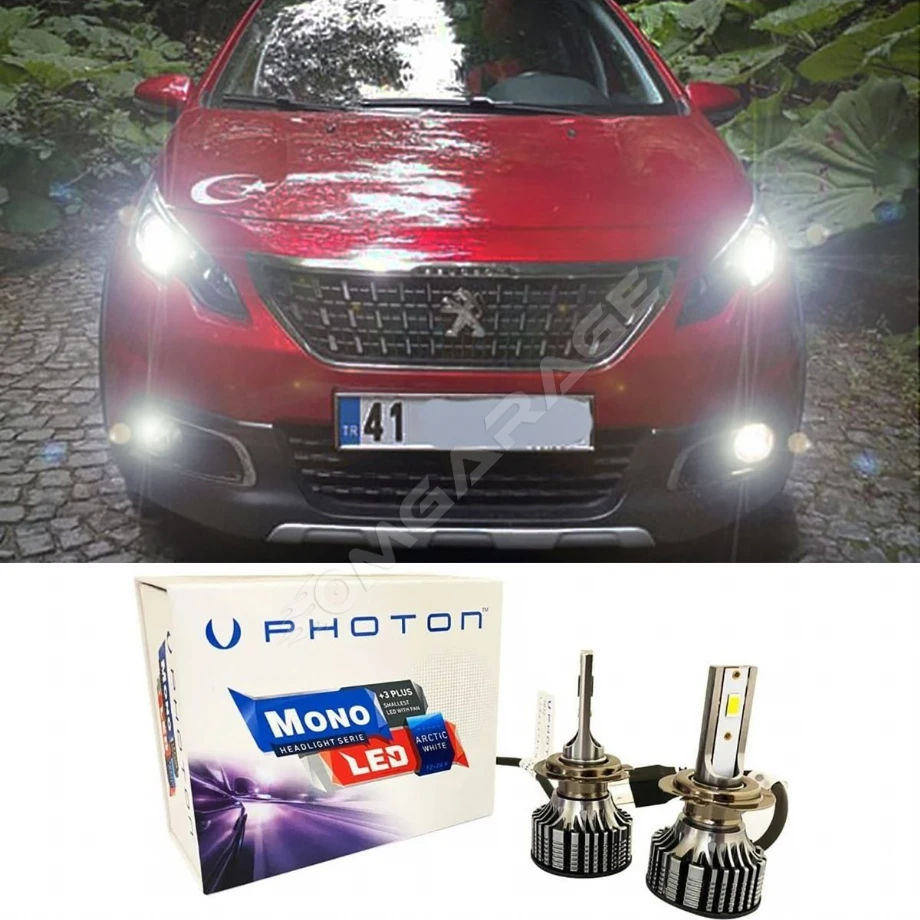 Peugeot 2008 Led Xenon Kısa Far Ampulü H7 Mono Yeni Seri Beyaz 2013-2019