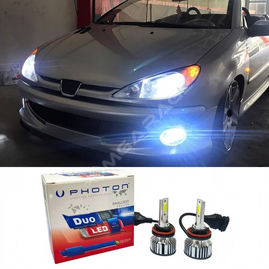 Peugeot 206 Led Xenon Uzun Far Ampulü H7 Duo Yeni Seri Beyaz 2003+ Uyumlu