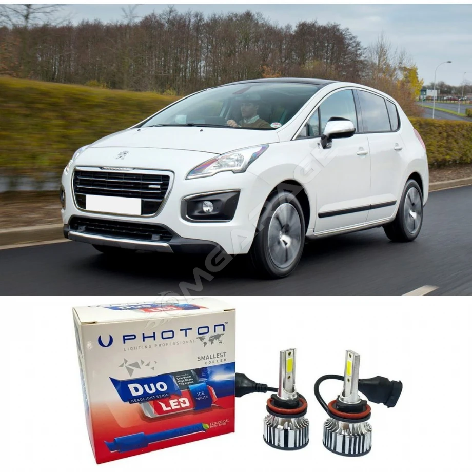 Peugeot 3008 Led  Xenon Uzun Far Ampulü HB3 9005 Duo Yeni Seri Beyaz 2013-2016