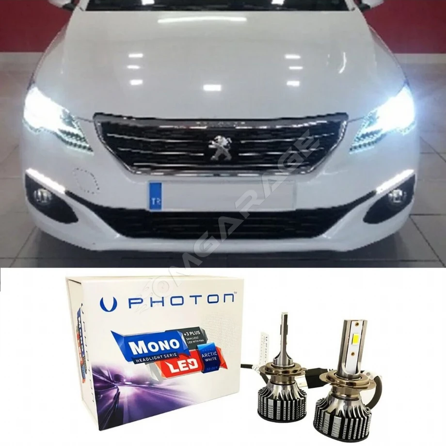 Peugeot 301 Led Xenon Uzun Far Ampulü H1 Mono Yeni Seri Beyaz 2017+