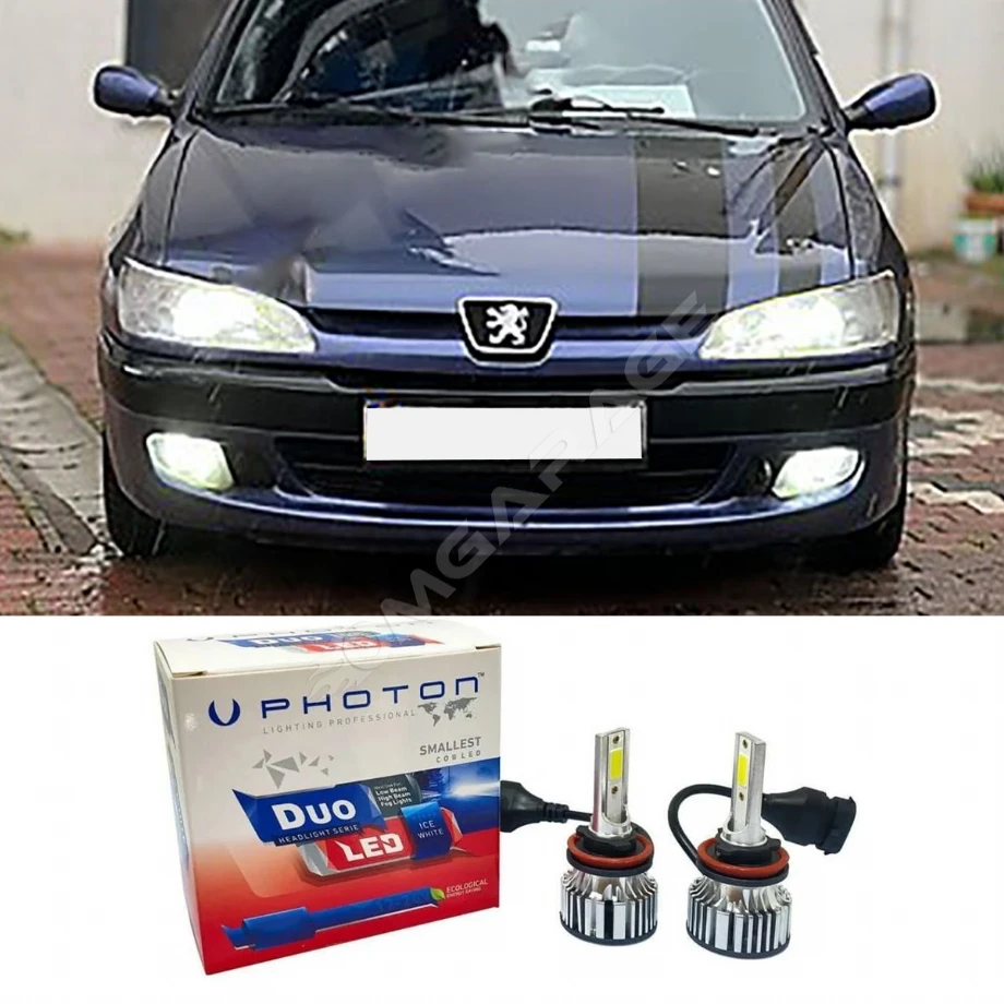 Peugeot 306 Led Xenon Uzun Far Ampulü H7 Duo Yeni Seri Beyaz 1996+