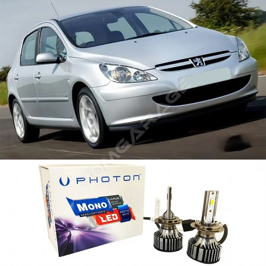 Peugeot 307 Led Xenon Kısa Far Ampulü H1 Mono Yeni Seri Beyaz 2005+