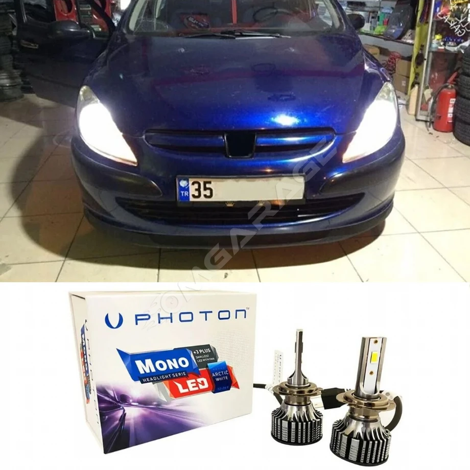 Peugeot 307 Led Xenon Uzun Far Ampulü H7 Mono Yeni Seri Beyaz 2005+