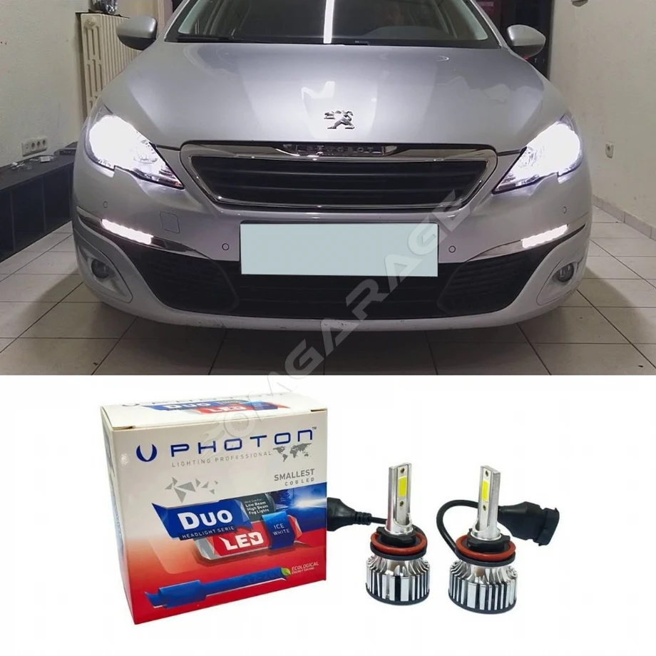 Peugeot 308 Led Xenon  Kısa Far Ampulü H7 Duo Yeni Seri Beyaz