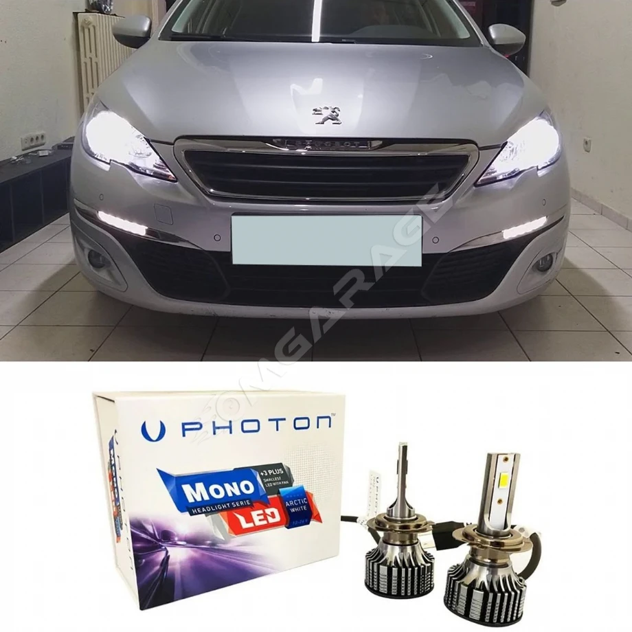 Peugeot 308 Led Xenon Uzun Far Ampulü H1 Mono Yeni Seri Beyaz