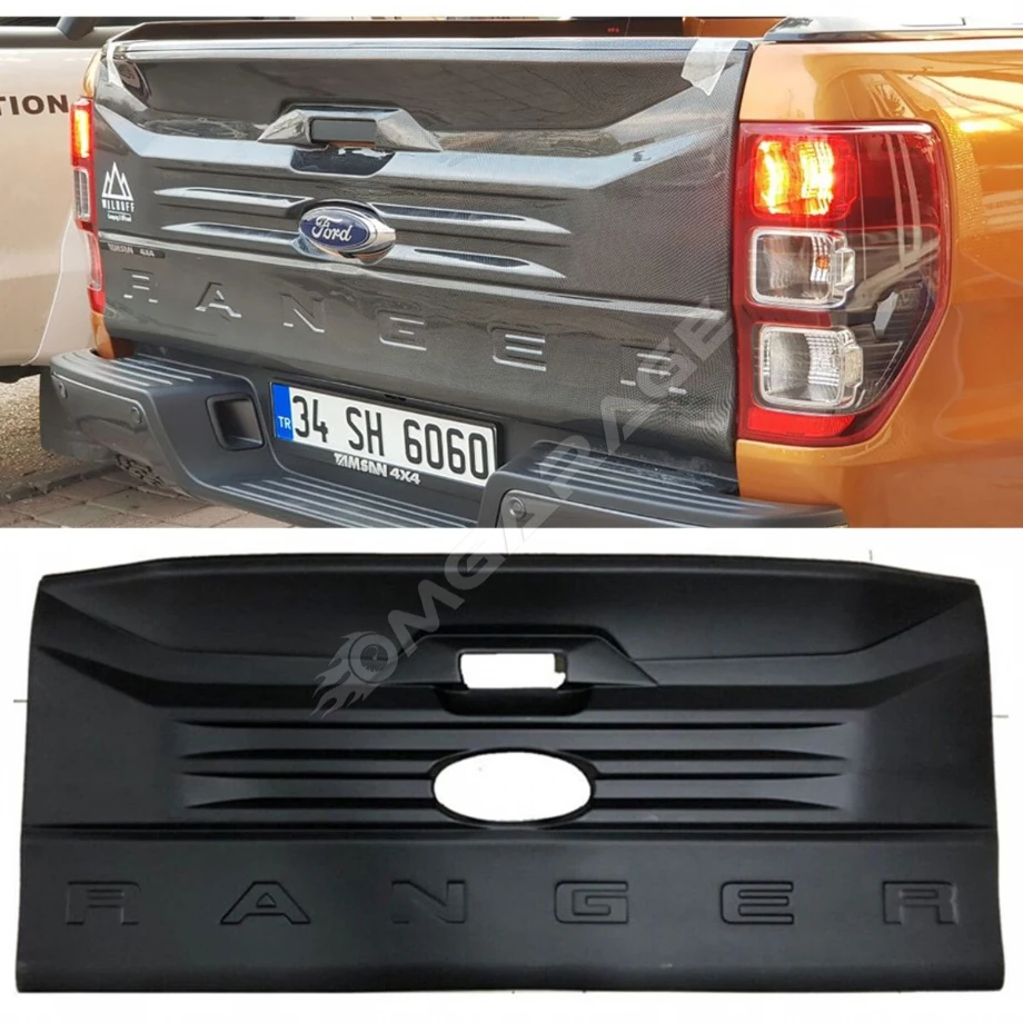 Ranger T7 Bagaj Kabartma Kaplama Ranger Yazılı Mat Siyah