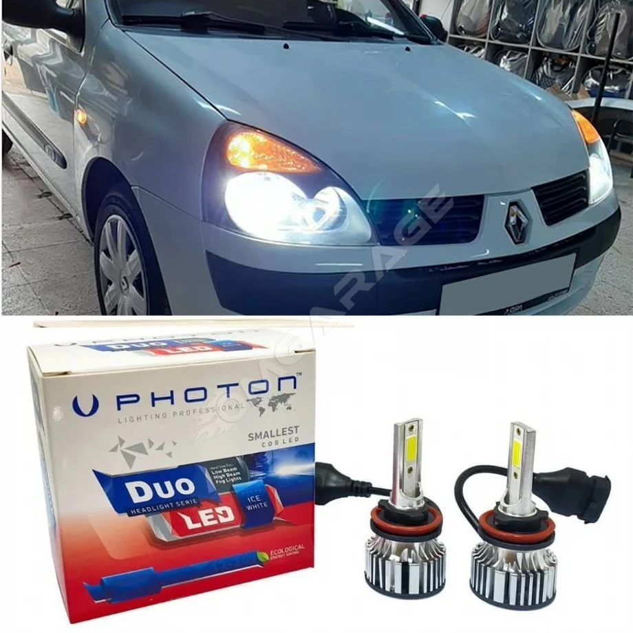 Renault Clio 2 Led Xenon Uzun Far Ampulü H1 Duo Yeni Seri Beyaz 2002-2006 Uyumlu