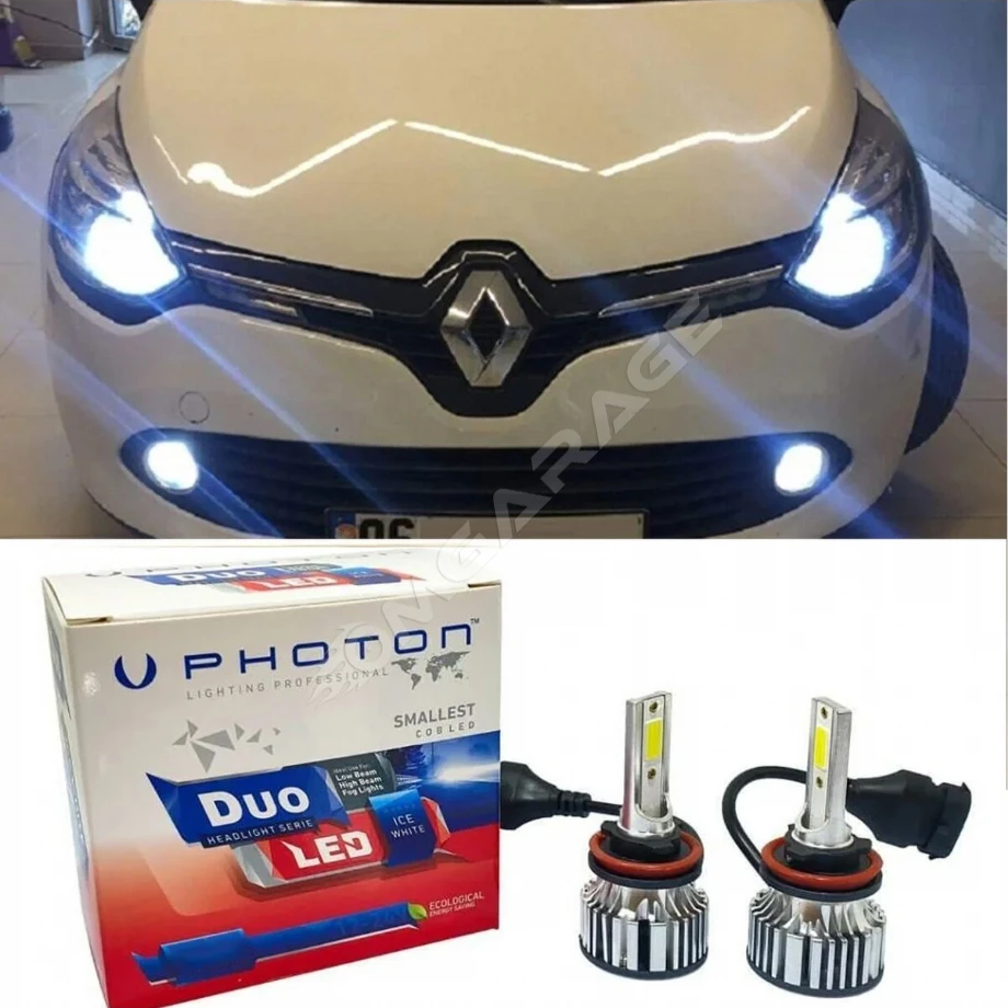 Renault Clio 4 Led Xenon Sis Far Ampulü H16 Duo Yeni Seri Beyaz