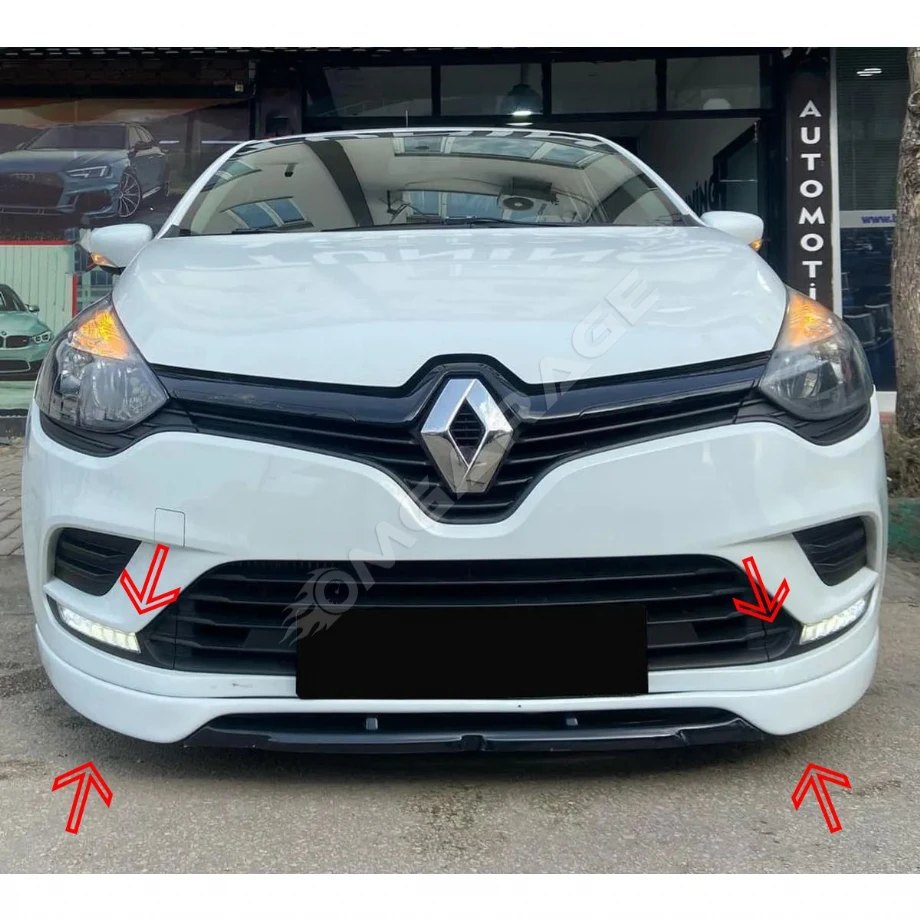 Renault Clio 4 Ön Ek Karlık Mat Siyah Plastik Makyajlı Kasa 2016 2017 2018 2019