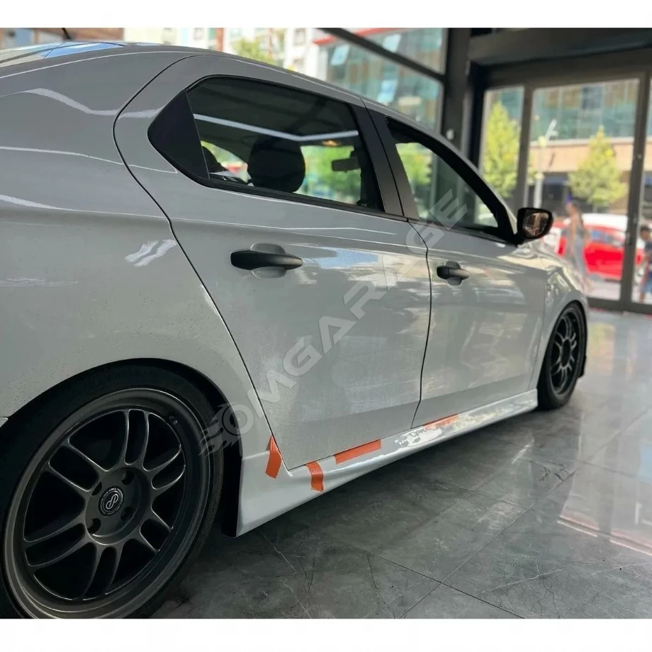 Citroen C Elysee Yan Marşpiyel Seti   2012 - 2022 Mat Siyah Plastik 2 Adet