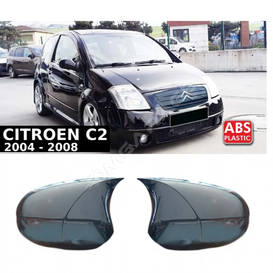 Citroen C2 Batman Yarasa Ayna Kapağı Piano Black 2004 2005 2006 2007 2008