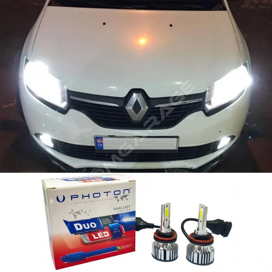 Renault Symbol Led Xenon Uzun Far Ampulü H7 Duo Yeni Seri Beyaz