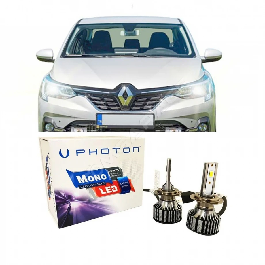 Renault Taliant Led Xenon Kısa Far Ampulü H7 Mono Yeni Seri Beyaz Uyumlu