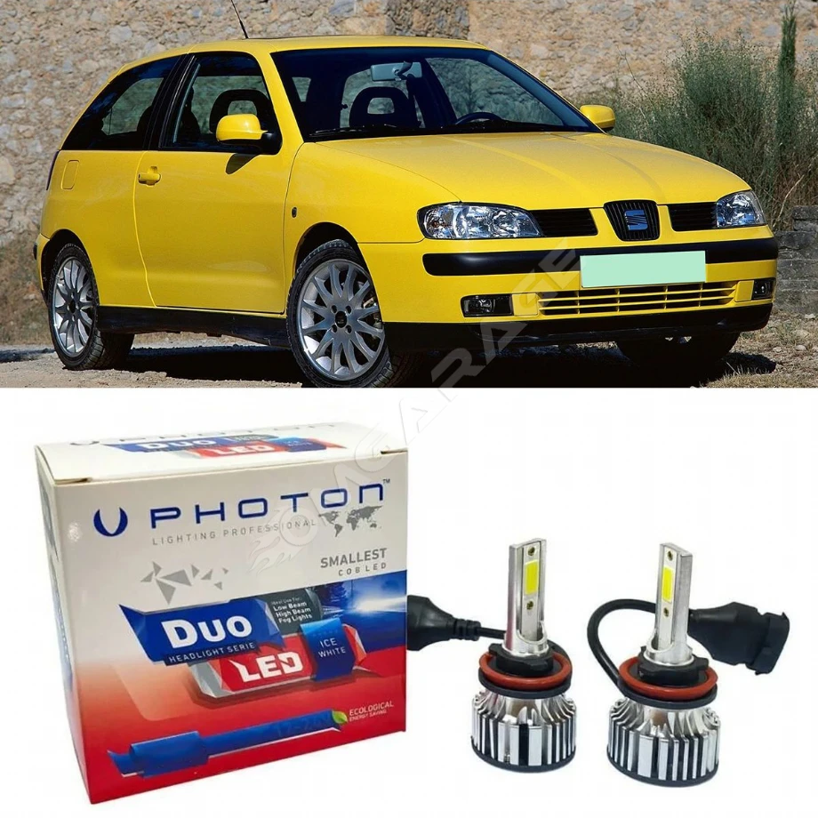 Seat ibiza Led Xenon Kısa Far Ampulü H7 Duo Yeni Seri Beyaz 1999-2003 Uyumlu