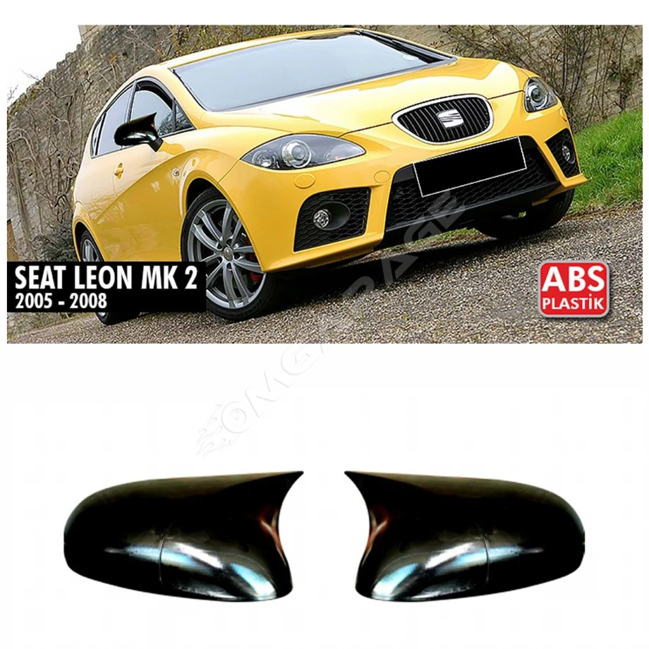 Seat Leon Mk2 Batman Yarasa Ayna Kapağı Piano Black 2005 2006 2007 2008