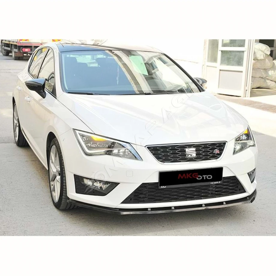 Seat Leon Mk3 Fr Basic Ön Lip Piona Black 2012 - 2016 Abs Plastik