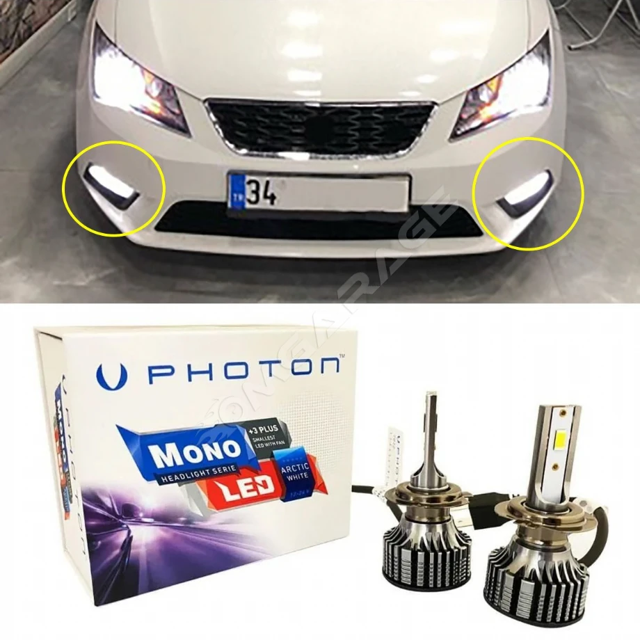 Seat Leon Mk3 Sis Far Ampulü Beyaz Led Xenon H8 Mono Yeni Seri Beyaz