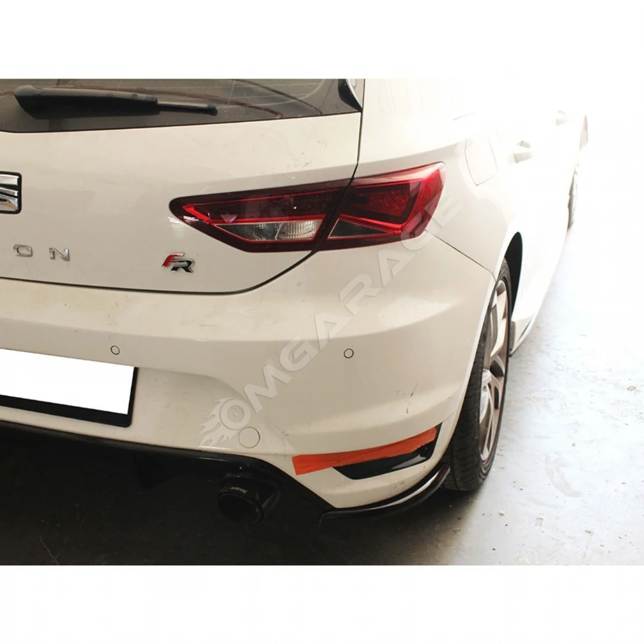 Seat Leon Mk3.5 Fr Aero Arka Flap Set Piona Black Plastik 2017 - 2020 Uyumlu