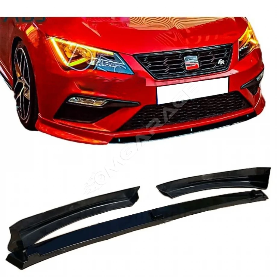 Seat Leon Mk3.5 Fr-Style-Xcellence 3 Parça Ön Ek Karlık Mat Siyah Plastik 2017 2018 2019 2020