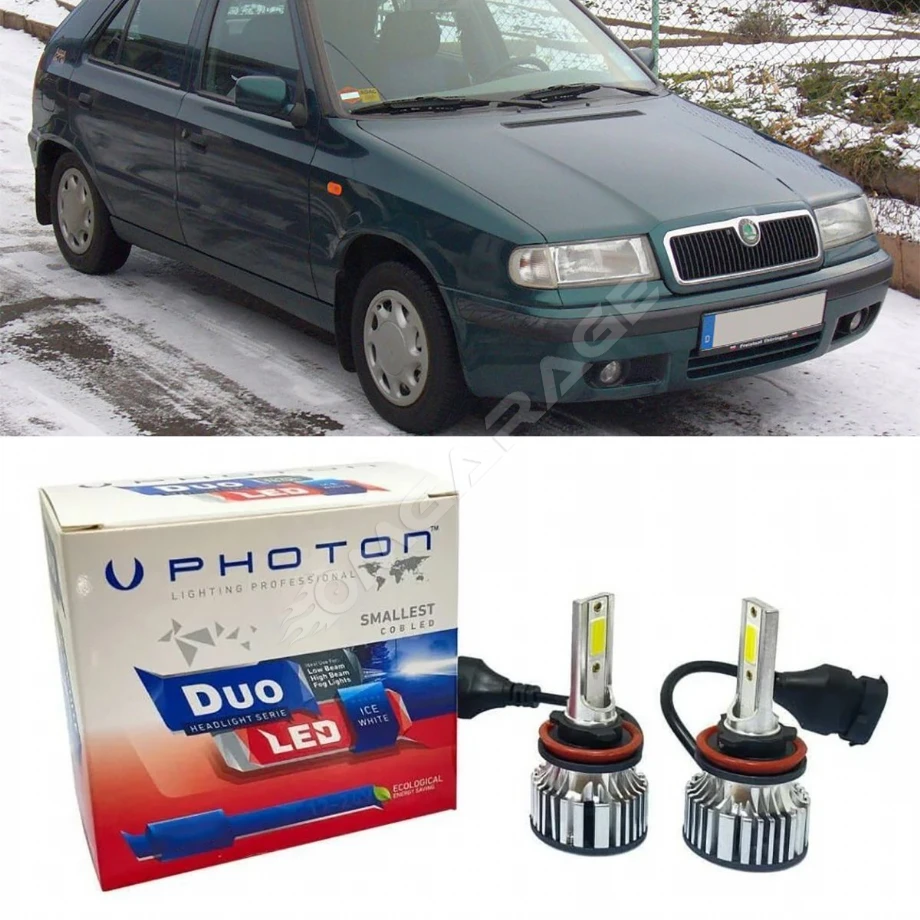 Skoda Felicia Led Xenon Uzun+Kısa Far Ampulü H4 Duo Yeni Seri Beyaz