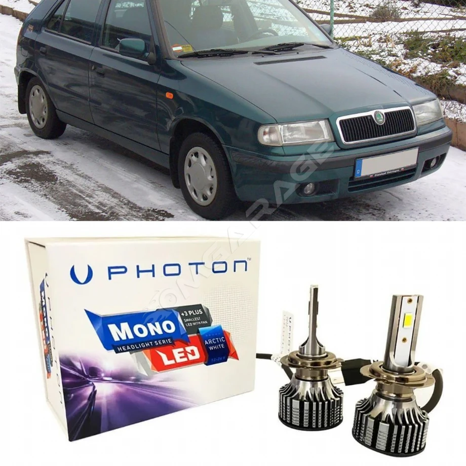 Skoda Felicia Led Xenon Uzun+Kısa Far Ampulü H4 Mono Yeni Seri Beyaz