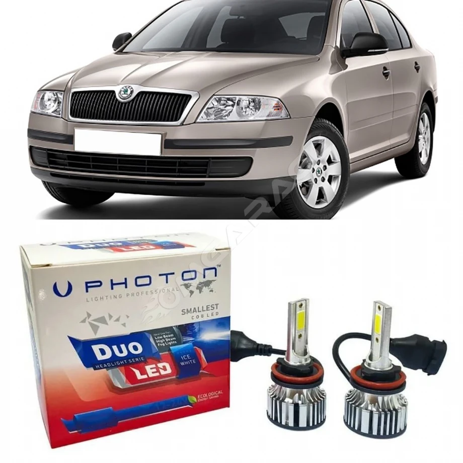 Skoda Octavia Mk2 Led Xenon Kısa Far Ampulü H7 Duo Yeni Seri Beyaz 2004-2009