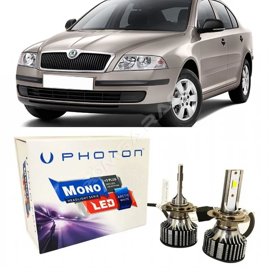 Skoda Octavia Mk2 Led Xenon Sis Farı Ampulü H8 Mono Yeni Seri Beyaz 2004-2012