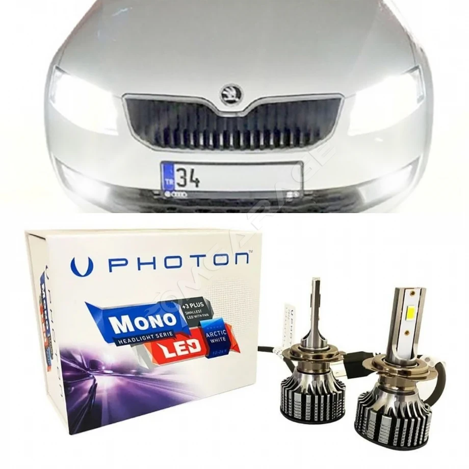 Skoda Octavia Mk3 Led Xenon Sis Farı Ampulü H8 Mono Yeni Seri Beyaz 2013-2021