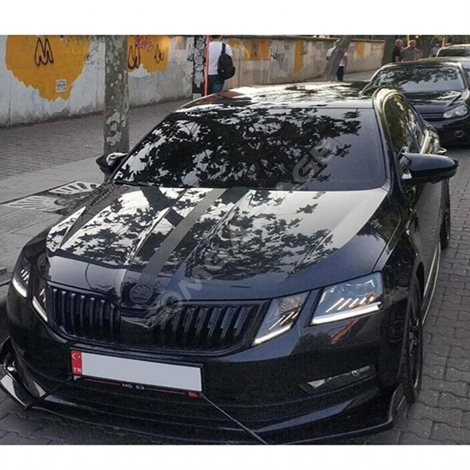 Skoda Octavia Ön Tampon Lip Piona Black 3 Prç 2015 Ve Üzeri