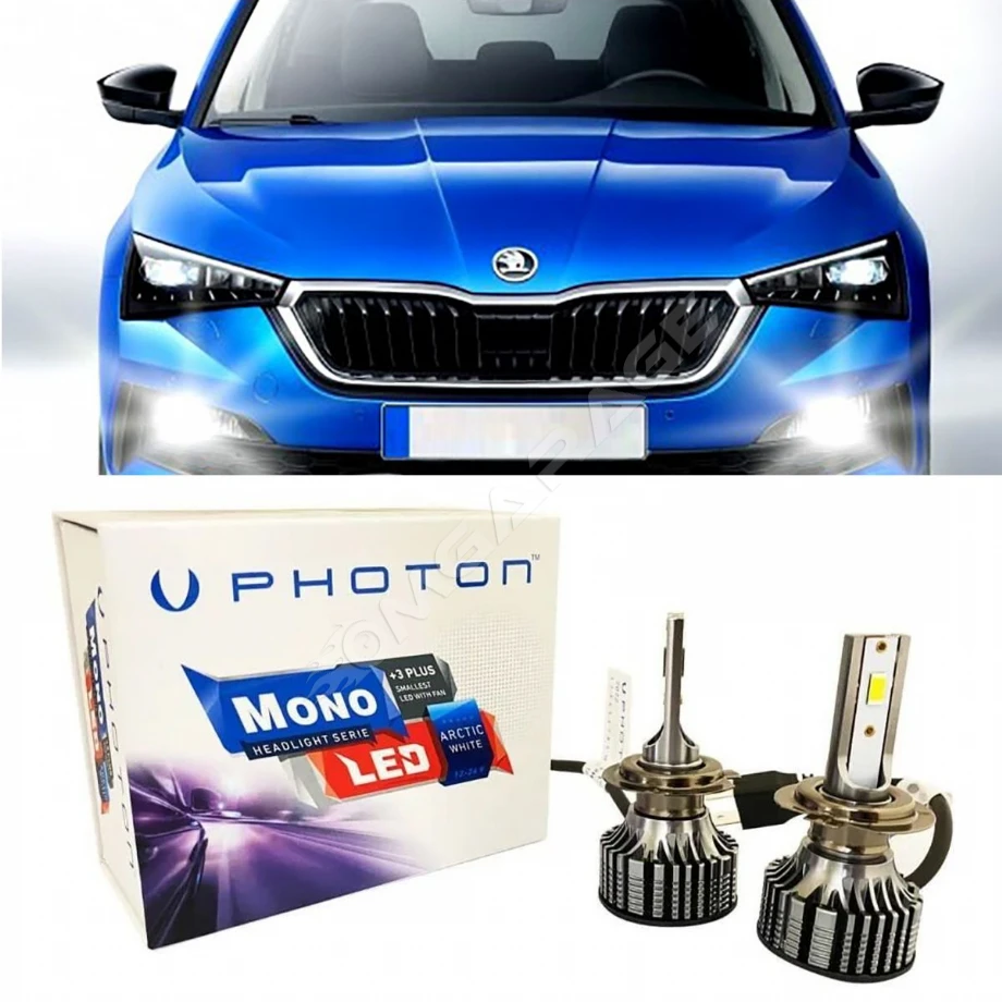 Skoda Scala Led Xenon Sis Farı Ampulü H8 Mono Yeni Seri Beyaz 2019+