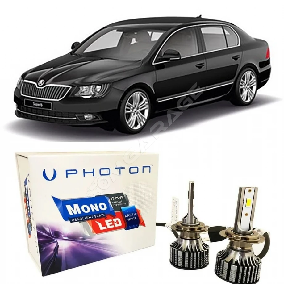 Skoda Superb 2 Led Xenon Sis Farı Ampulü H8 Mono Yeni Seri Beyaz 2008-2015