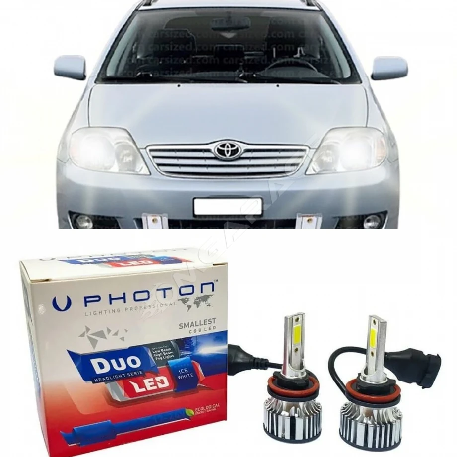 Toyota Corolla E120 Led Xenon Kısa Far Ampulü H7 Duo Yeni Seri Beyaz 2002-2008