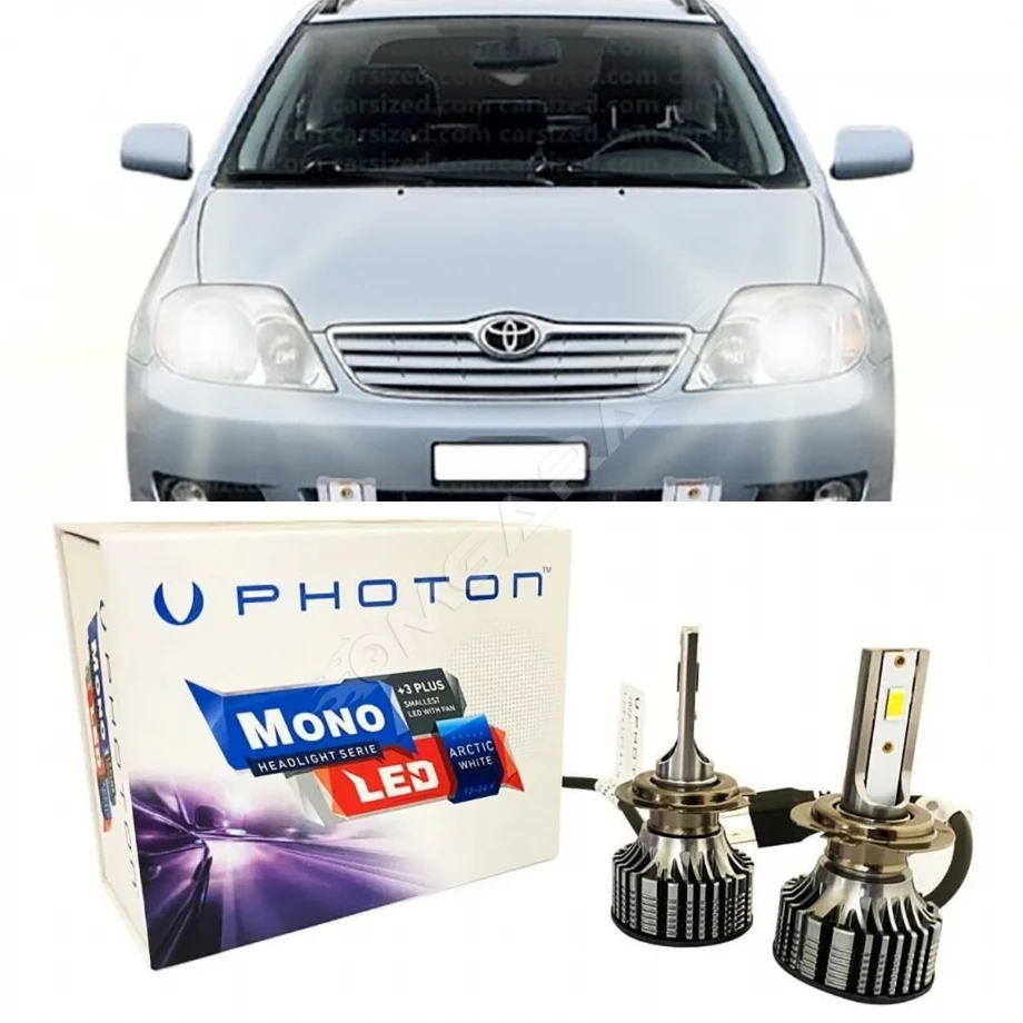 Toyota Corolla E120 Led Xenon Kısa Far Ampulü H7 Mono Yeni Seri Beyaz 2002-2008