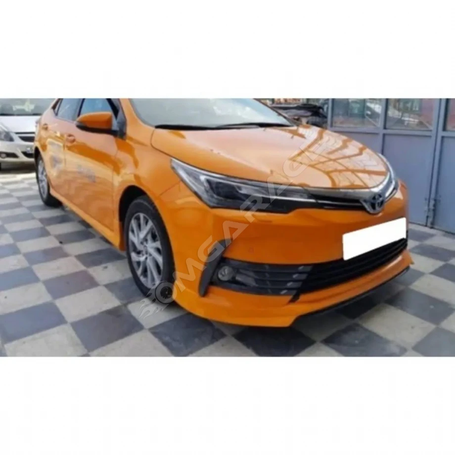 Toyota Corolla E170 Custom Ön Ek Karlık Mat Siyah Plastik 2013 2014 2015 2016 2017 Uyumlu
