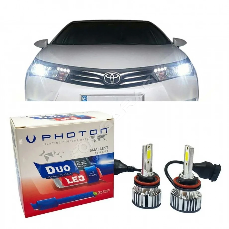 Toyota Corolla E170 Led Xenon Uzun Far Ampulü HB3 Duo Yeni Seri Beyaz 2013-2018