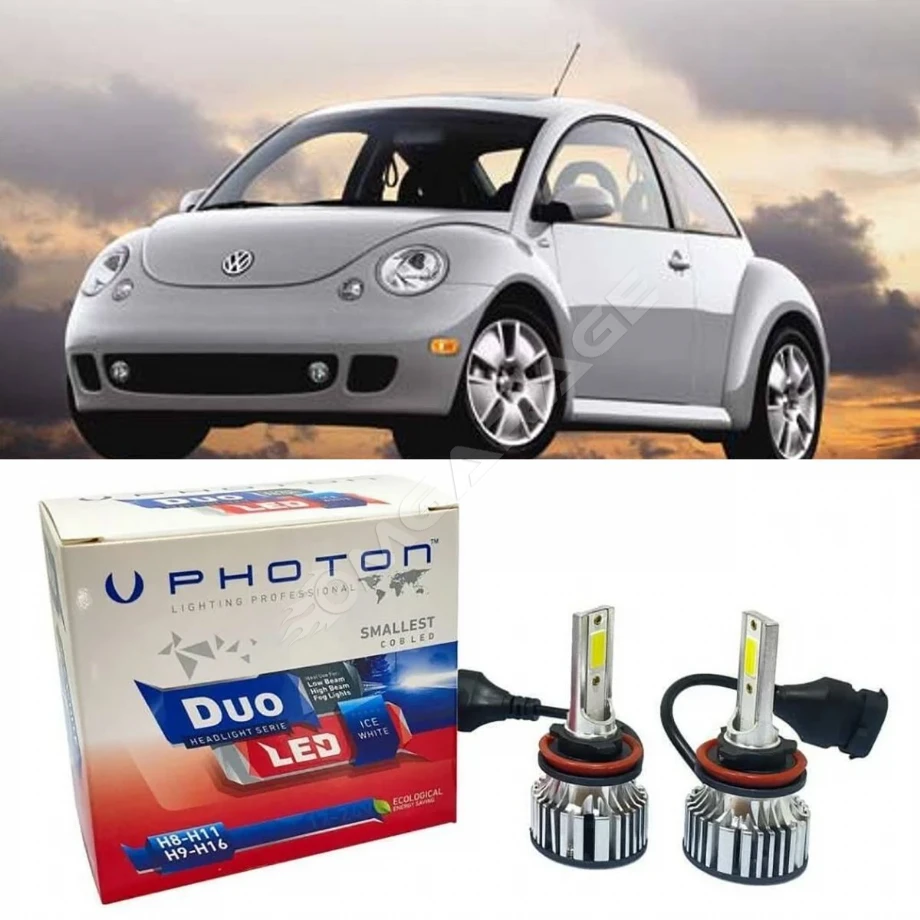 Vw Beetle Led Xenon Uzun Far Ampulü H1 Duo Yeni Seri Beyaz 1997-2005