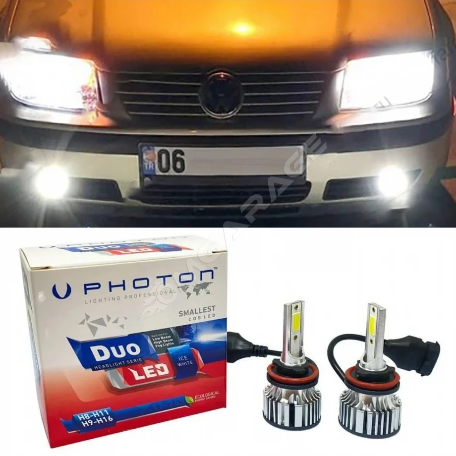Vw Bora Led Xenon Sis Farı Ampulü H3 Duo Yeni Seri Beyaz