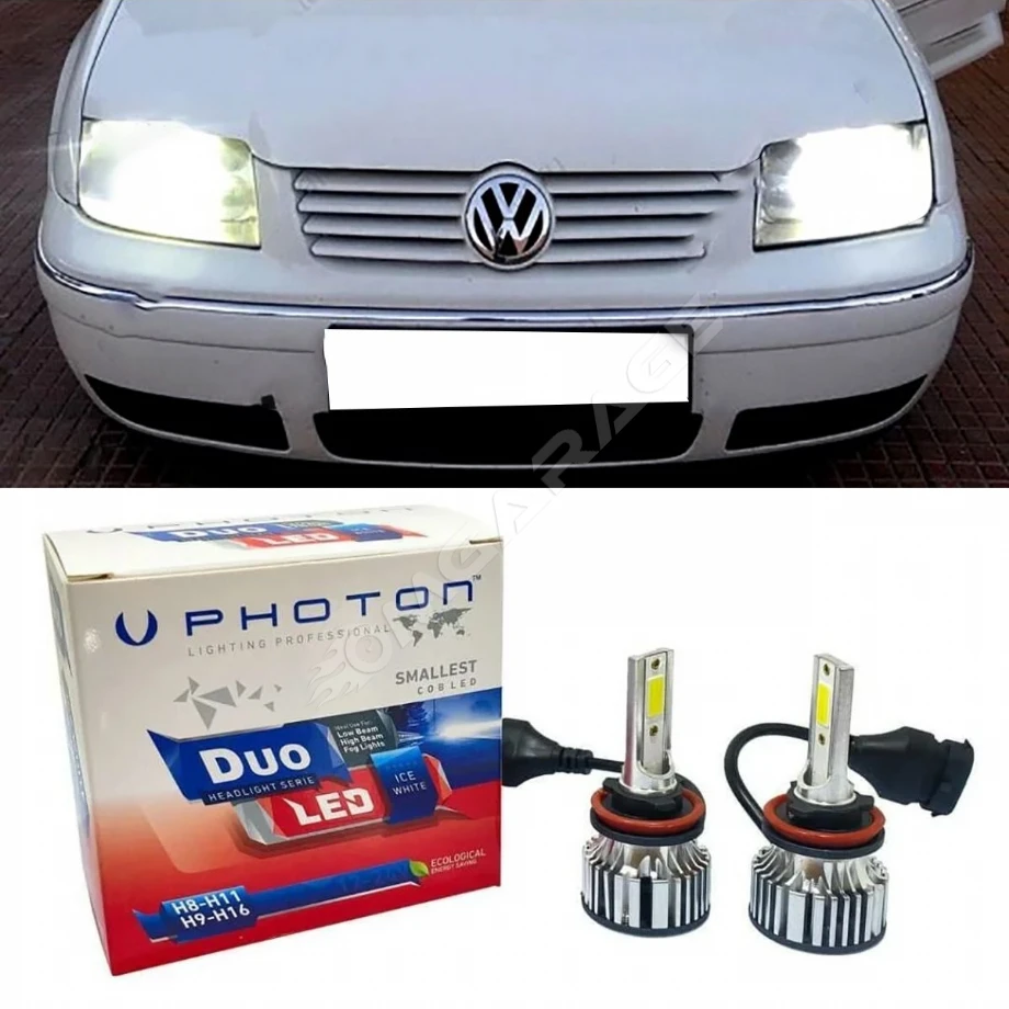 Vw Bora Led Xenon Uzun + Kısa Far Ampulü H4 Duo Yeni Seri Beyaz