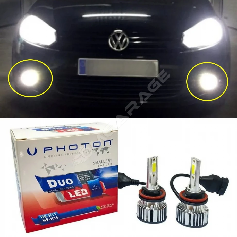 Vw Golf 6 Led Xenon Sis Farı Ampulü HB4 Duo Yeni Seri Beyaz 2009-2012 Uyumlu