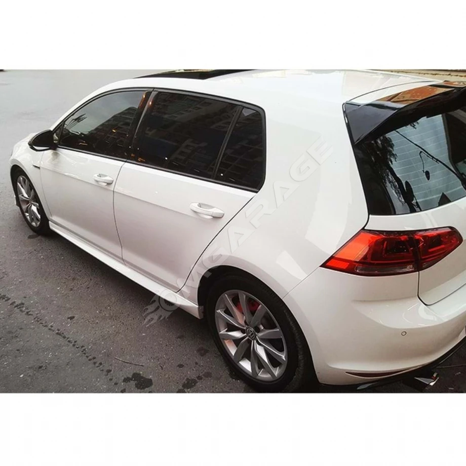 Vw Golf 7.5 Aero Marşpiyel Seti Mat Siyah Plastik 2018 2019 Uyumlu